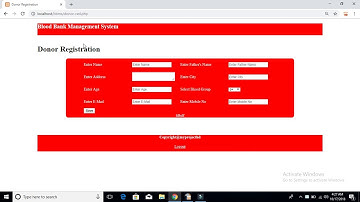 blood bank management system using php (PDO project tutorial)  (User View)  Part 1