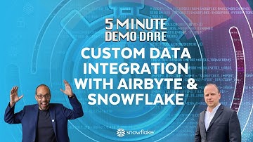 [LIVE] Demo Dare: Custom Data Integration with Airbyte and Snowflake