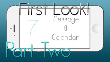Tech Tuesdays - iOS 7 Review | Part 2 - Calendar and iMessages