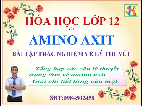 Bài tập trắc nghiệm về lý thuyết của amino axit