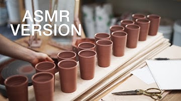 Making a Stoneware Pottery Cup, from Beginning to End — ASMR Version