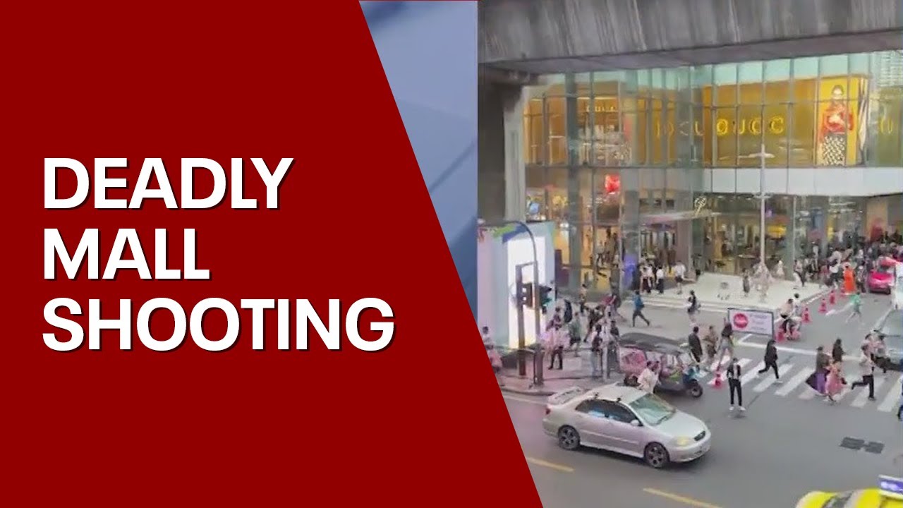 Shoppers flee after shots fired at Bangkok mall - YouTube