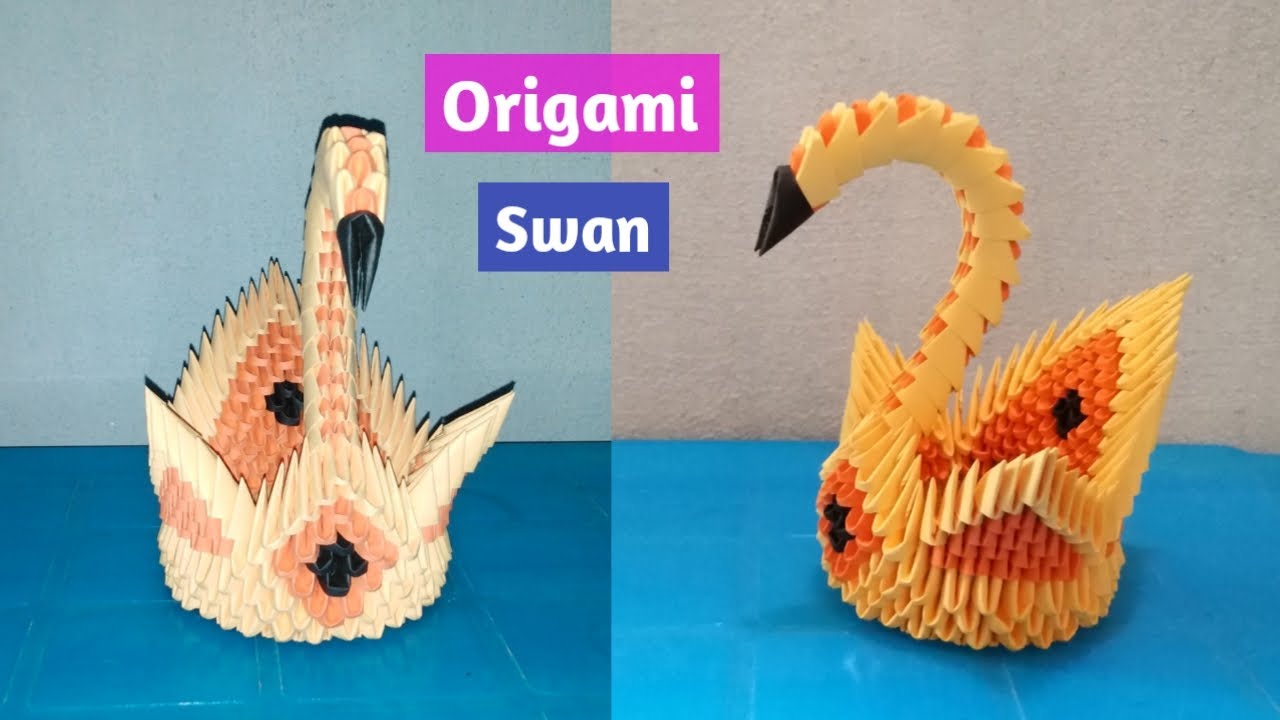 How to make 3d origami swan | origami 3d swan| origami swan step by step | DIY paper swan