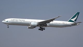 Cathay Pacific Boeing 777-300ER [B-KPT] landing at Los Angeles (LAX/KLAX)