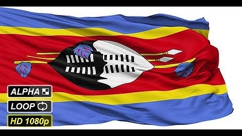 Isolated Waving National Flag Of Swaziland | Motion Graphics - Videohive template