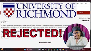 University of Richmond — Admission Decision | International Student | Class of 2030