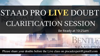 STAAD Pro Live Session | STAAD Pro Course Tutorials STAAD Pro Live Session | STAAD Pro Course Tutorials