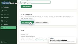 AyurVault Tutorial 11: Back Up and Restore Data