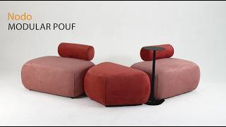 Modular pouf with code design & soft seating | Nodo by Leyform screenshot 1