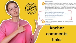create Blog comments Backlinks how to Add Anchor links in Comments links