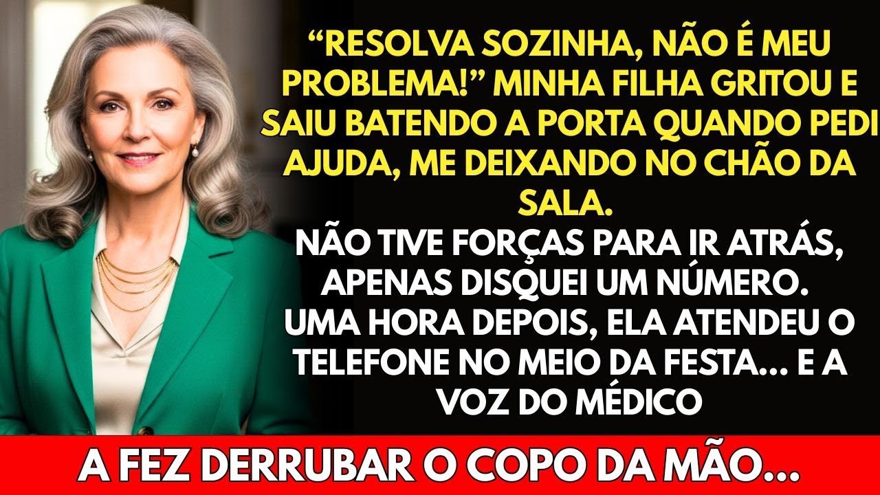 A minha filha viu-me caída no chão da sala, com o coração em arritmia, e mesmo assim virou costas. Vestia um vestido de festa e tinha um evento importante. “Resolve lá sozinha, não é meu...