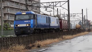 ブルーサンダーEH200-19コマツコンテナ入り2071レ・2025/11/9