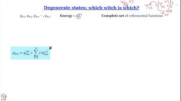 Perturbation Theory for degenerate states #swayamprabha #CH37SP