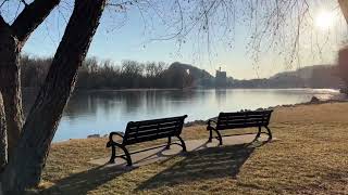 Walk on the river trail. Red Wing, Mississippi River