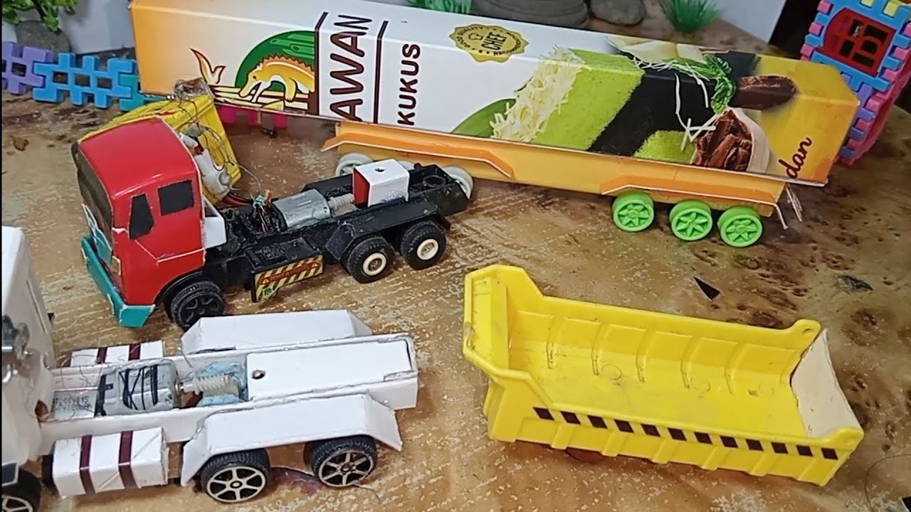 Penjelasan Bahwa Kita Bisa Membuat Mainan Truk Pasir Diecast Tetapi Terbuat dari Kardus Bekas 