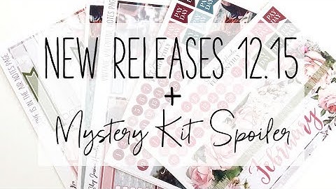 New Releases 12/15 + Mystery Kit Spoiler