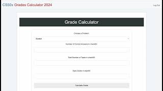 CS50x Grades Calculator 2024 | Final Project