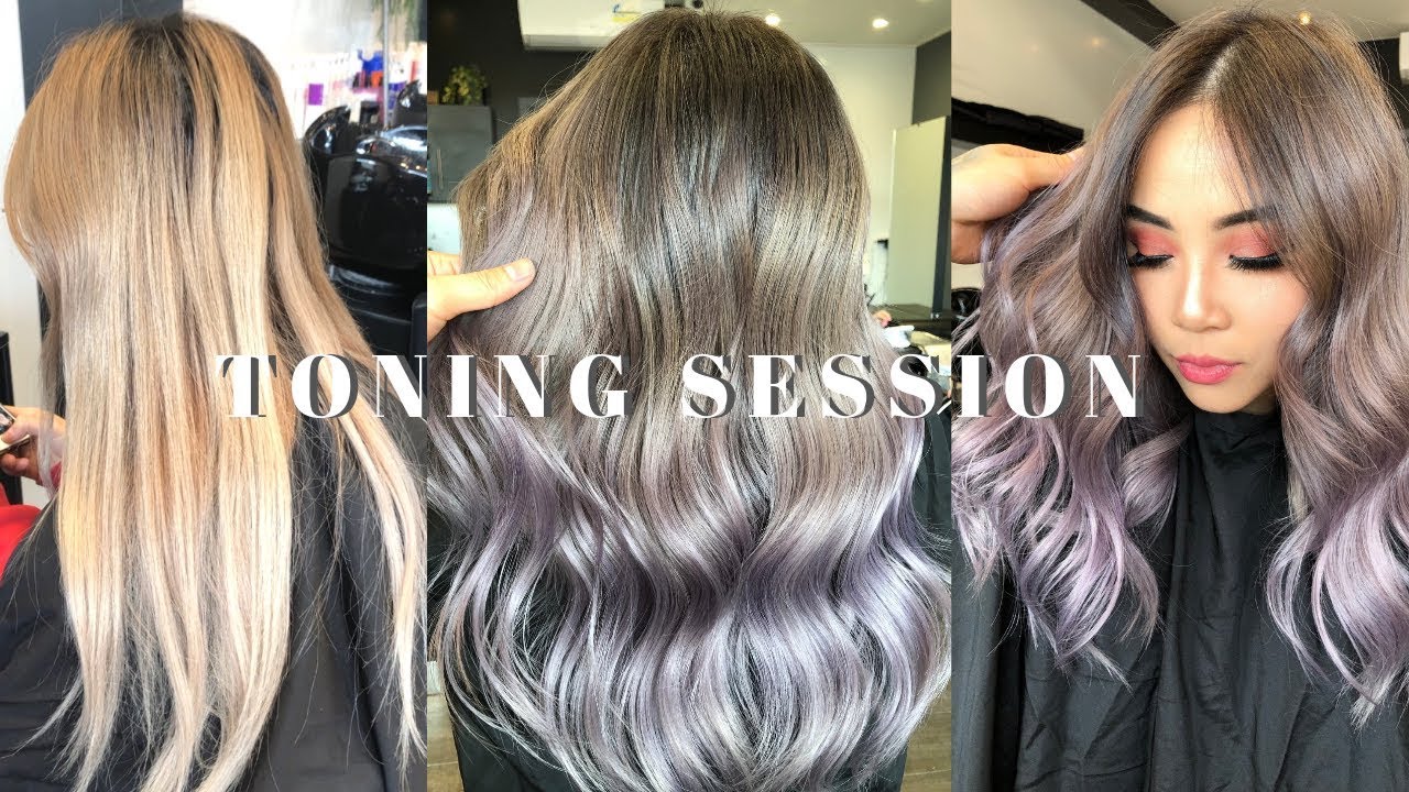 Toning Brassy Blonde To Ash In One Session Youtube