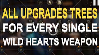 Wild Hearts Weapon Upgrade Tree For All Weapons Cannon Staff Katana Maul Wagasa Bow Claws Nodachi