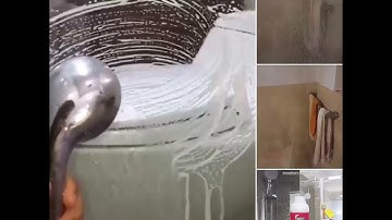 Cặn canxi bám rễ trên kính kia mà cũng phải bay sạch sẽ. Nhà tắm bừng sáng, trong veo | Tẩy Canxi