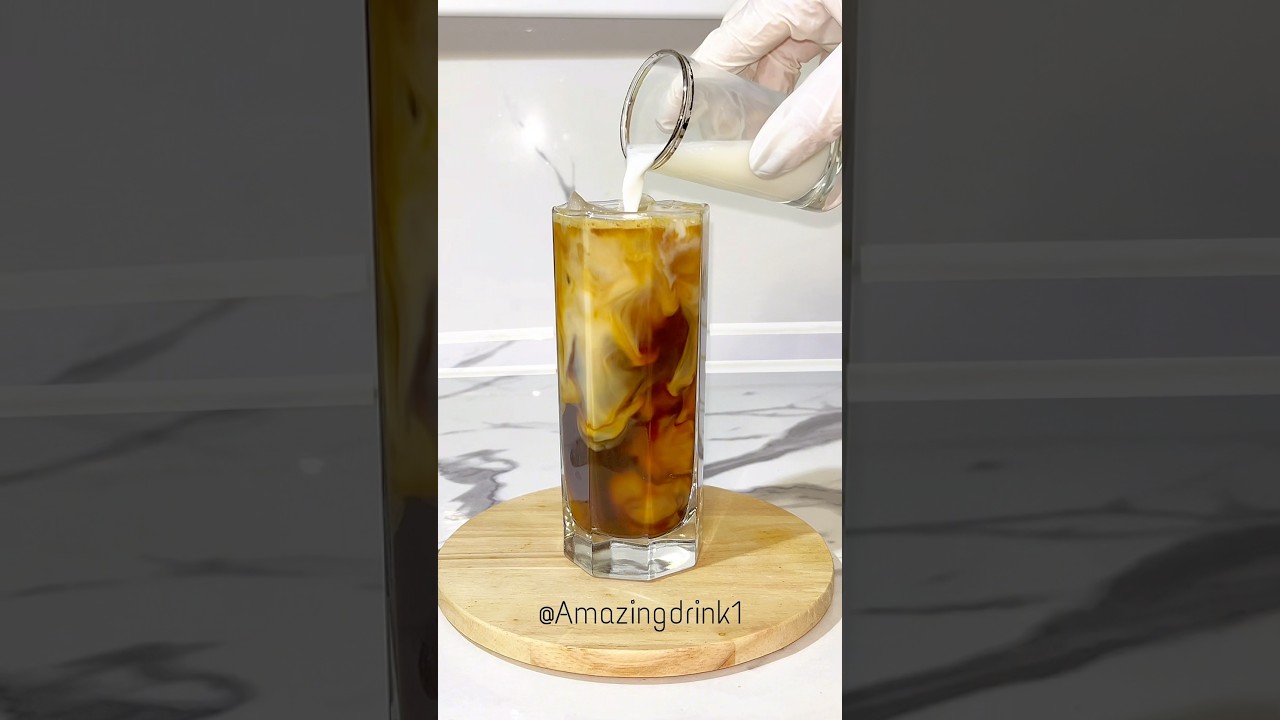 The Most Satisfying Iced Latte Recipe Ever ☕❄️ | Easy & Aesthetic Coffee Drink 