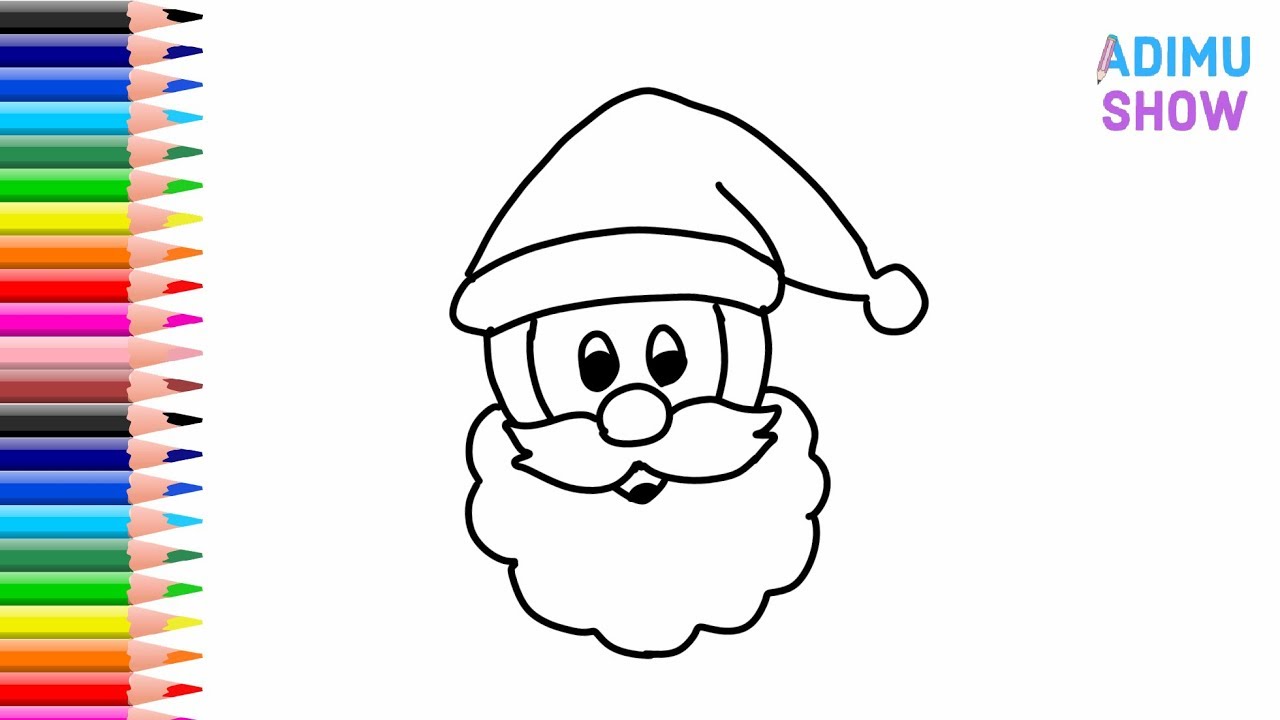 How To Draw A Santa Claus Face Step By Step Tutorial