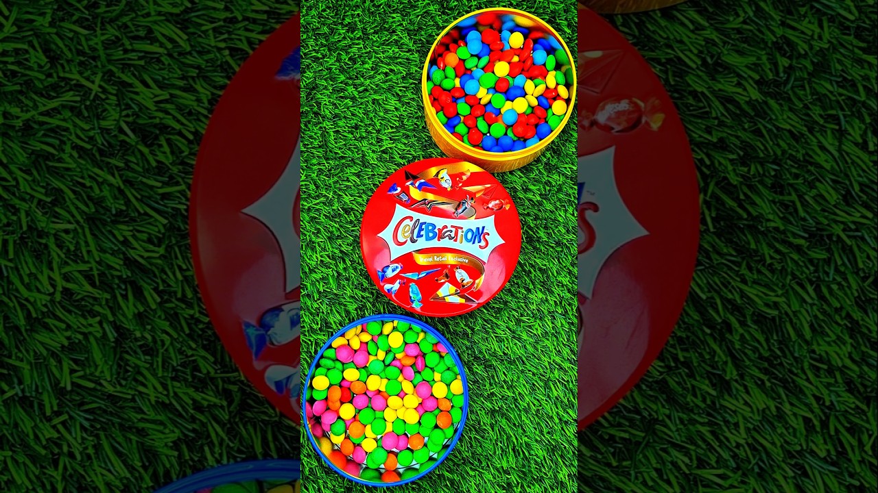 Minutes Satisfying with Rainbow M&M'S Candy Unpacking From Glossy Containers ASMR Beads Surprise