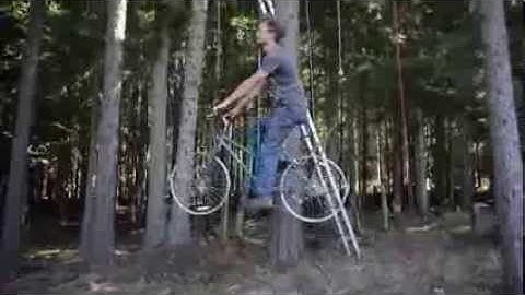 Bicycle Powered Tree House Elevator   Funny Videos