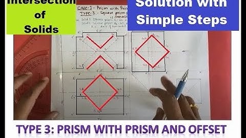 Intersection of Solids lecture 04 Problem on Prism intersected by Prism with offset, Case-3