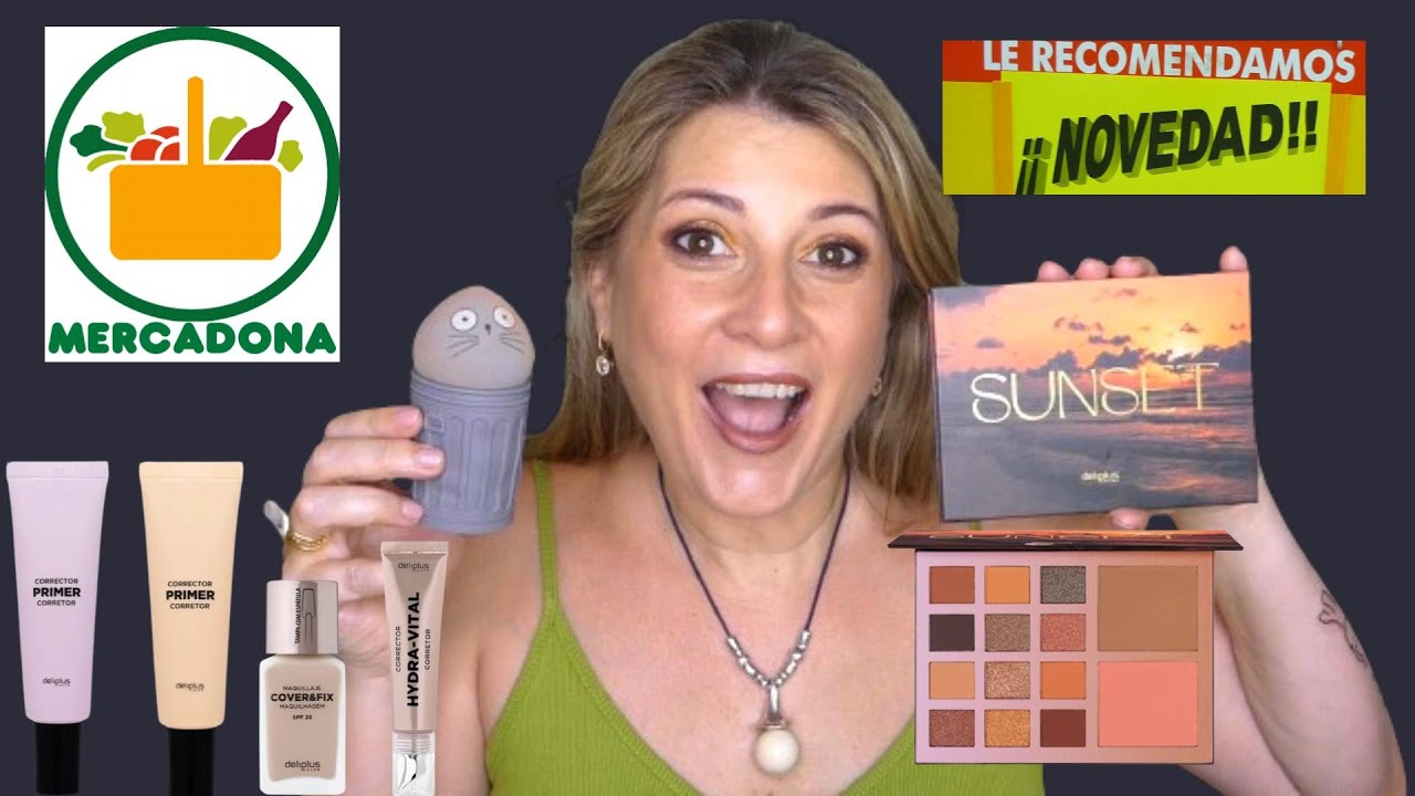 🔥NOVEDADES de MERCADONA + Maquillaje completo con FAVORITOS + Paleta SUNSET🫶🏻