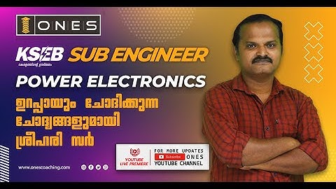 കേരള PSC KSEB Sub Engineer | Power Electronics | Free YouTube Practice Session