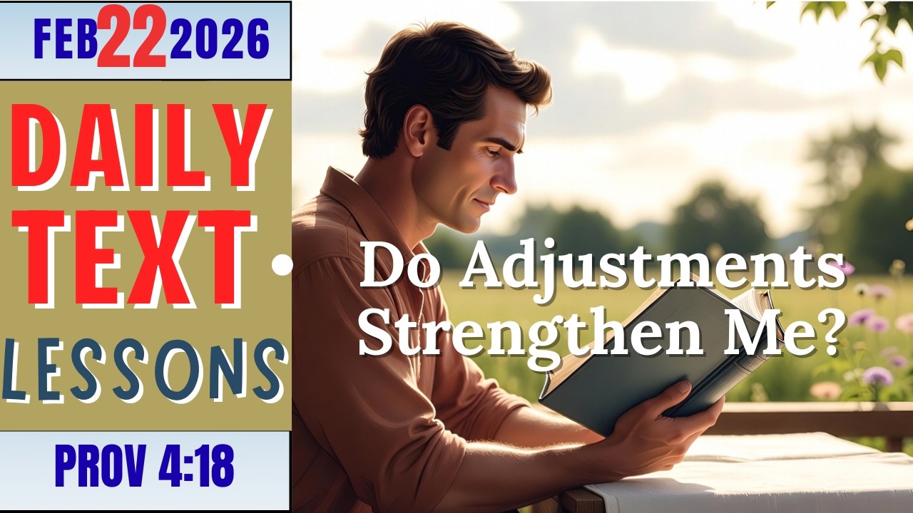 JW Daily Text Lesson | Do Adjustments Strengthen Me? | PROVERBS 4:18