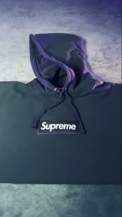 Supreme Box Logo Hoodie FW 21 - Small - Washed Navy