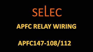 SELEC APFC 147 WIRING