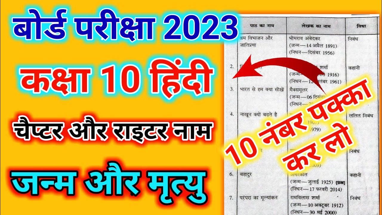 Bseb Class 10th Hindi Writer Name Trick 10th Hindi Writer Ke Janm Aur bseb-class-10th-hindi-writer-name-trick-10th-hindi-writer-ke-janm-aur