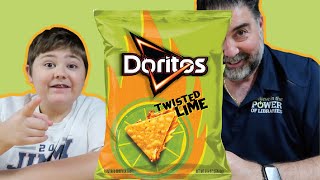 Snacking on the NEW Doritos Twisted Lime Flavor Chips