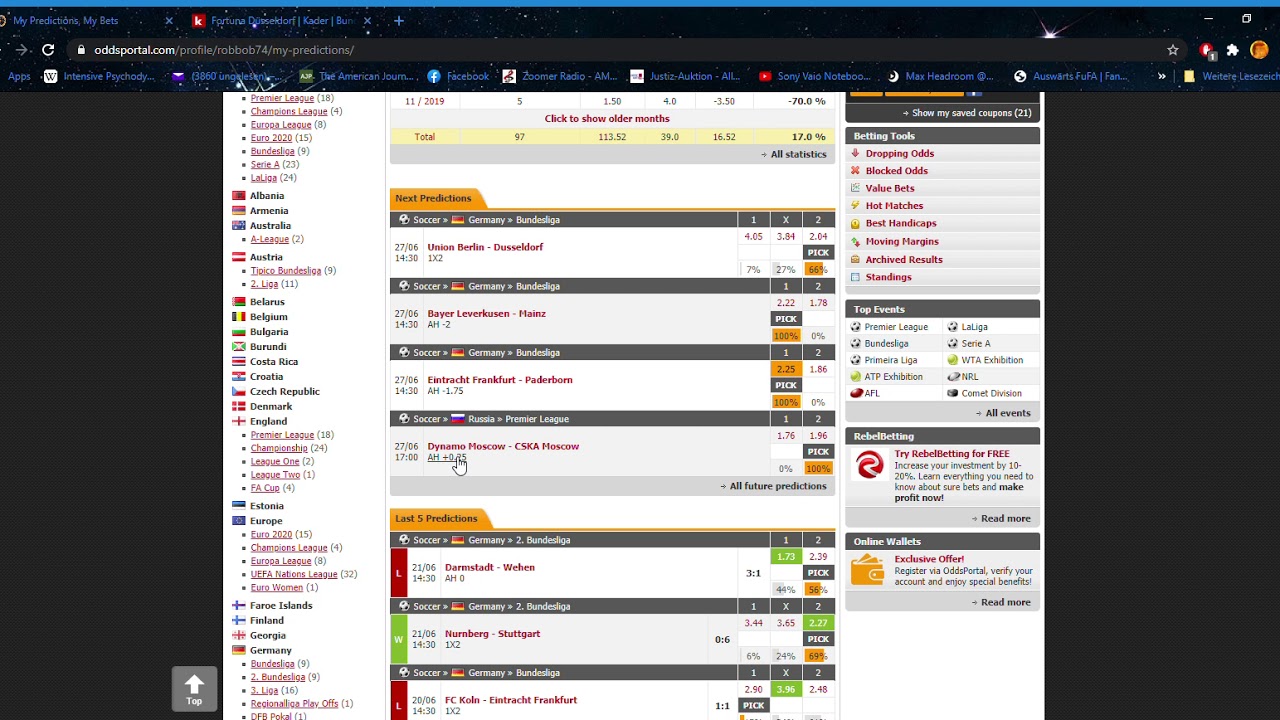 Bundesliga Betting Odds, Soccer Germany 34.Spieltag 2019/20 YouTube