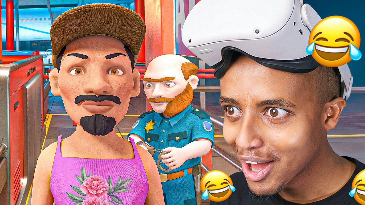 اول مرة اجرب الـ VR .. اشتغلت حارس امن بالمطار ✈️👮🏽‍♂️​