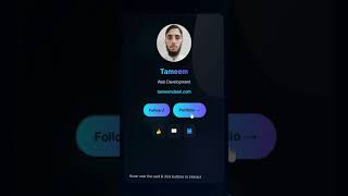 🔥 Modern 3D Floating Profile Card | HTML, CSS &amp; JavaScript Interactive UI Animation🚀#code #html #css