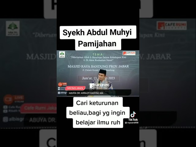 syekh abdul muhyi pamijahan menurut abuya arrazy hasyim #buyarrazyhasyim class=