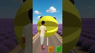 wait me jump on new colour monster Pac-Man vs Big monster Pac-Man #shorts #youtubeshorts