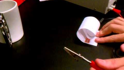 Shape Memory Alloy (SMA) - first paper curl