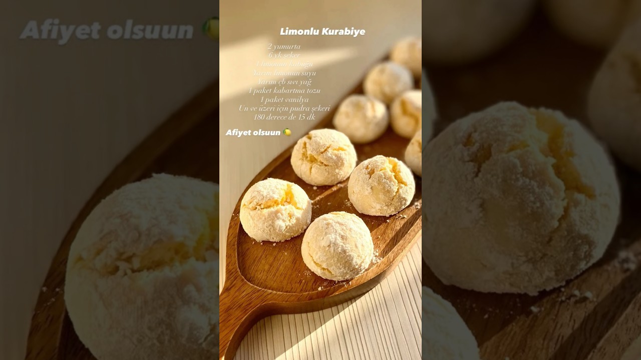 Limonlu Kurabiye Tarifi: Ferahlatıcı Lezzet ve Pratik Hazırlık (Adım Adım Tarif) 🍋😋