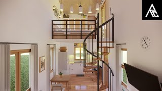 Stunning Tiny House with Bedroom Loft & Balcony Design Idea (3x6 Meters Only) Unbelievable Tiny House With Balcony Design Idea 3x6 Meters Only