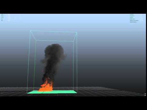 Fluid Fire and Smoke Simulation Test_04 (Autodesk Maya 2016)