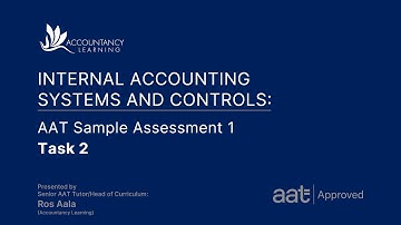 Internal Accounting Systems and Controls (INAC): AAT Sample Assessment 1 - Task 2 (of 5)