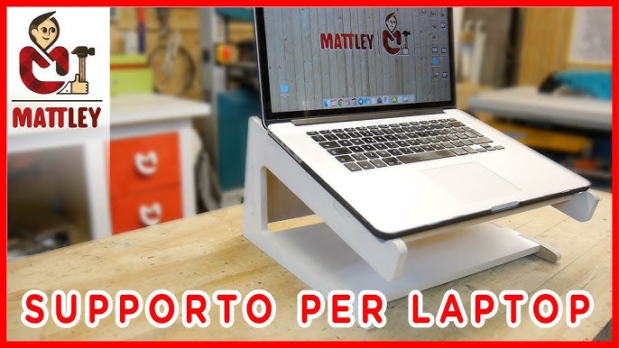 Supporto pc portatile/Laptop stand - Legno e stampa 3D 