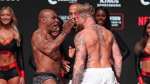 Mike Tyson slaps Jake Paul ahead of fight in Arlington