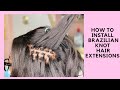 How to install #brazilianknot hair extensions On relaxed hair