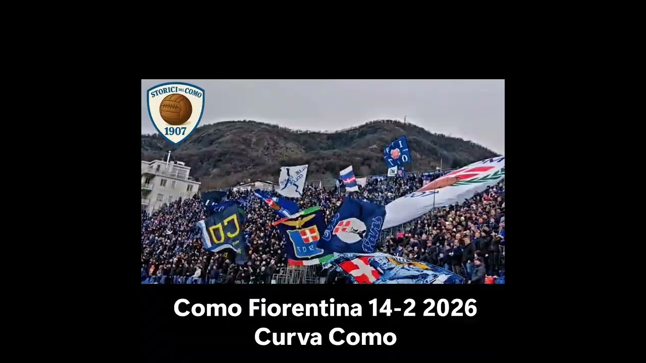 La Curva Como, durante Como Fiorentina 1-2 del 14-02-2026